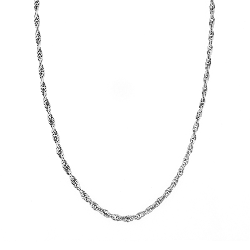 Sterling Silver Classic Rope Necklace