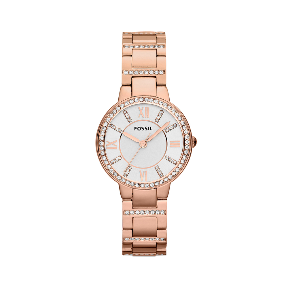 Fossil Ladies Virginia Rose Tone Stainless Steel Watch