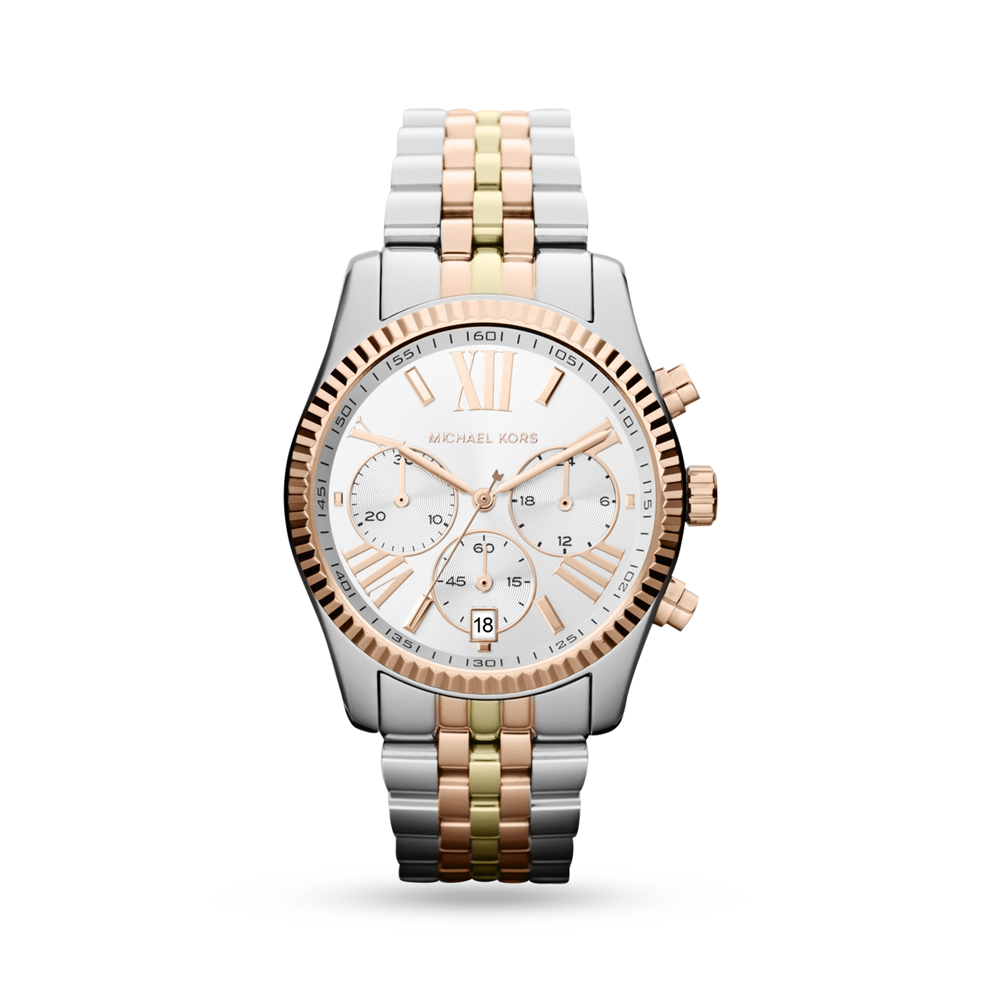 Michael Kors Ladies Lexington Tritone Bracelet Watch