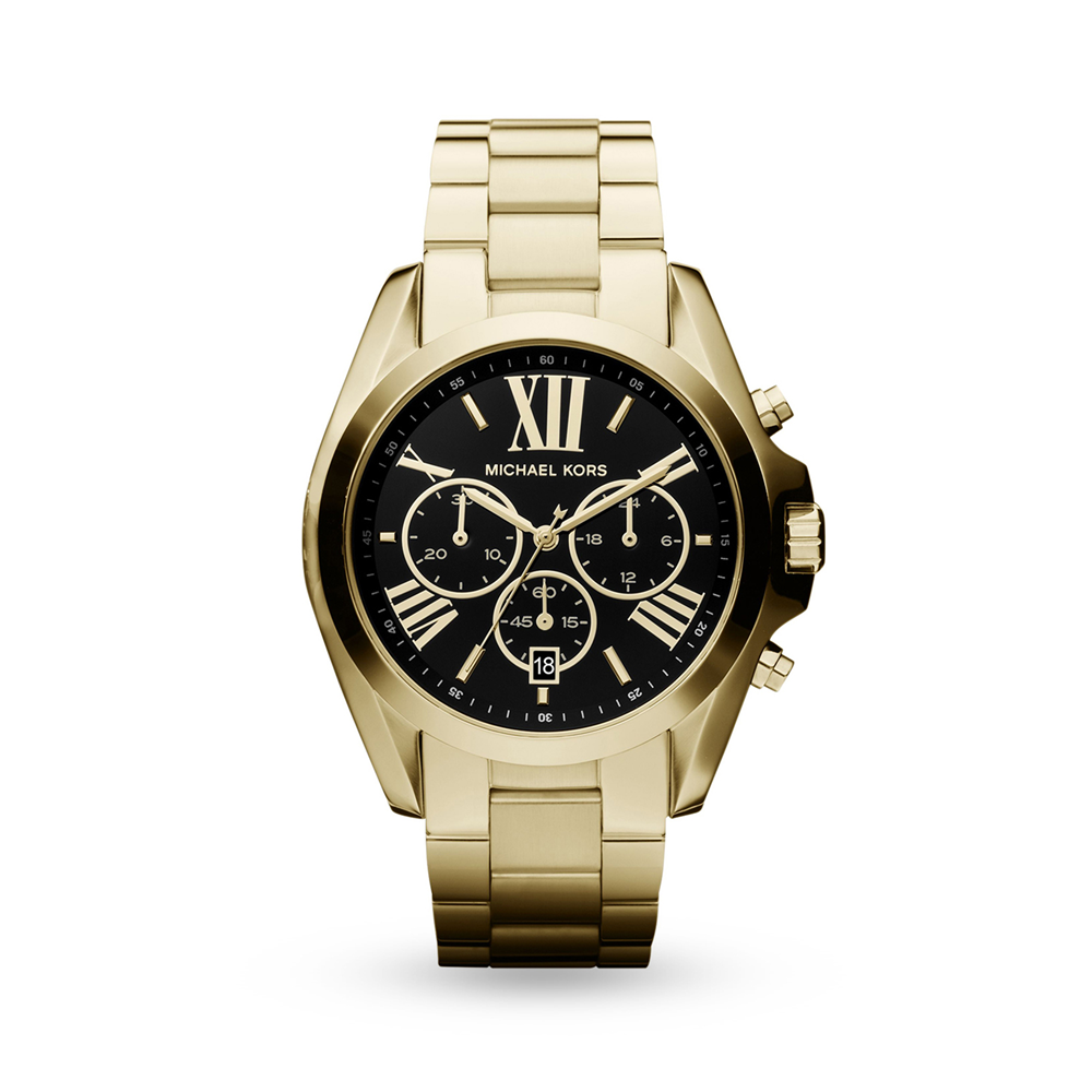 Michael Kors Ladies Bradshaw Gold Tone Chronograph Watch