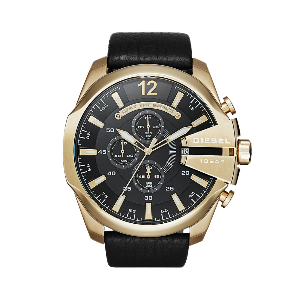Diesel Men's Mega Chief Leather Watch