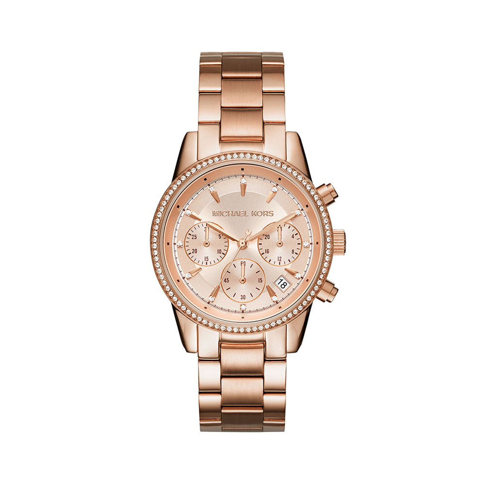 Michael Kors Ritz Rose Plated Bracelet Watch