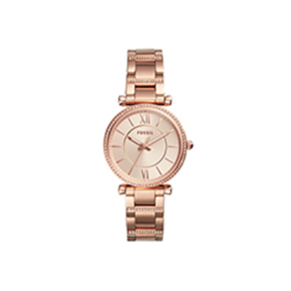 Fossil Ladies Carlie Rose Tone Bracelet Watch