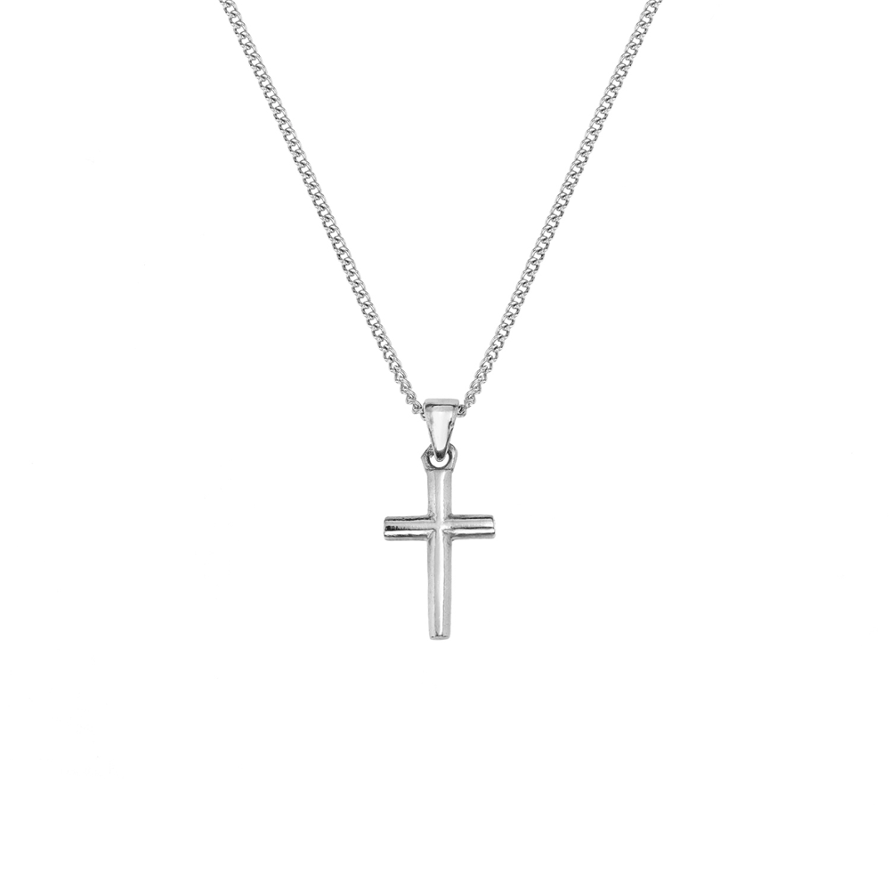 Miss Swiss Sterling Silver Cross Pendant Necklace