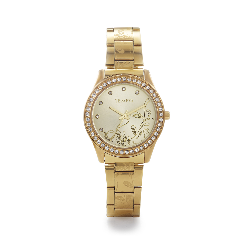 Tempo Ladies Gold Toned Watch