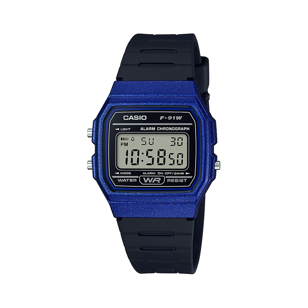 Casio Retro Black and Blue Digital Watch