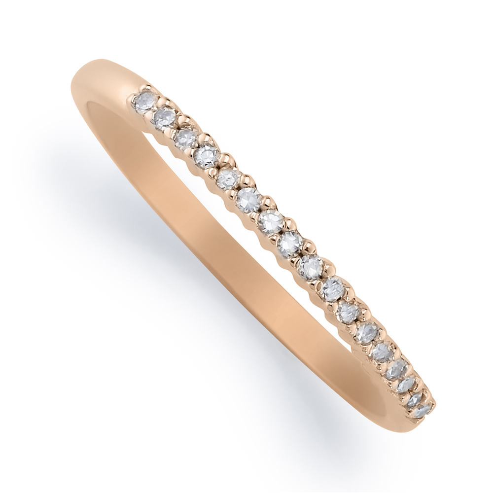 Gold Fine Claw Set 0.085ct Diamond Fine Claw Eternity Ring