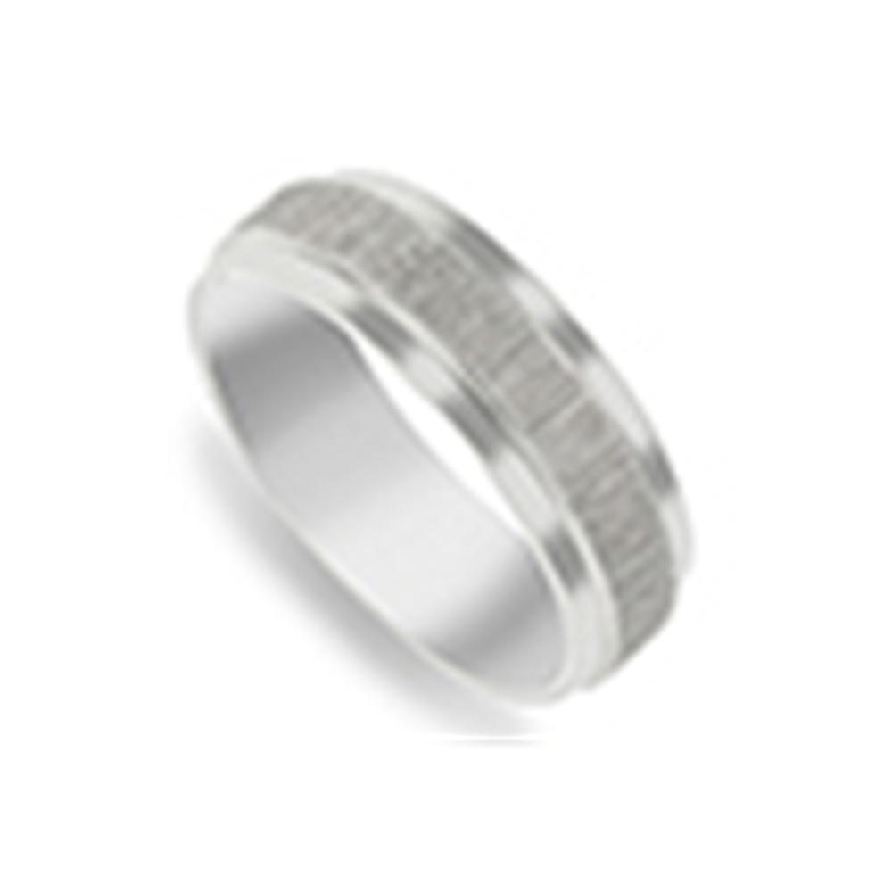 Stainless Steel Textured Men's Ring