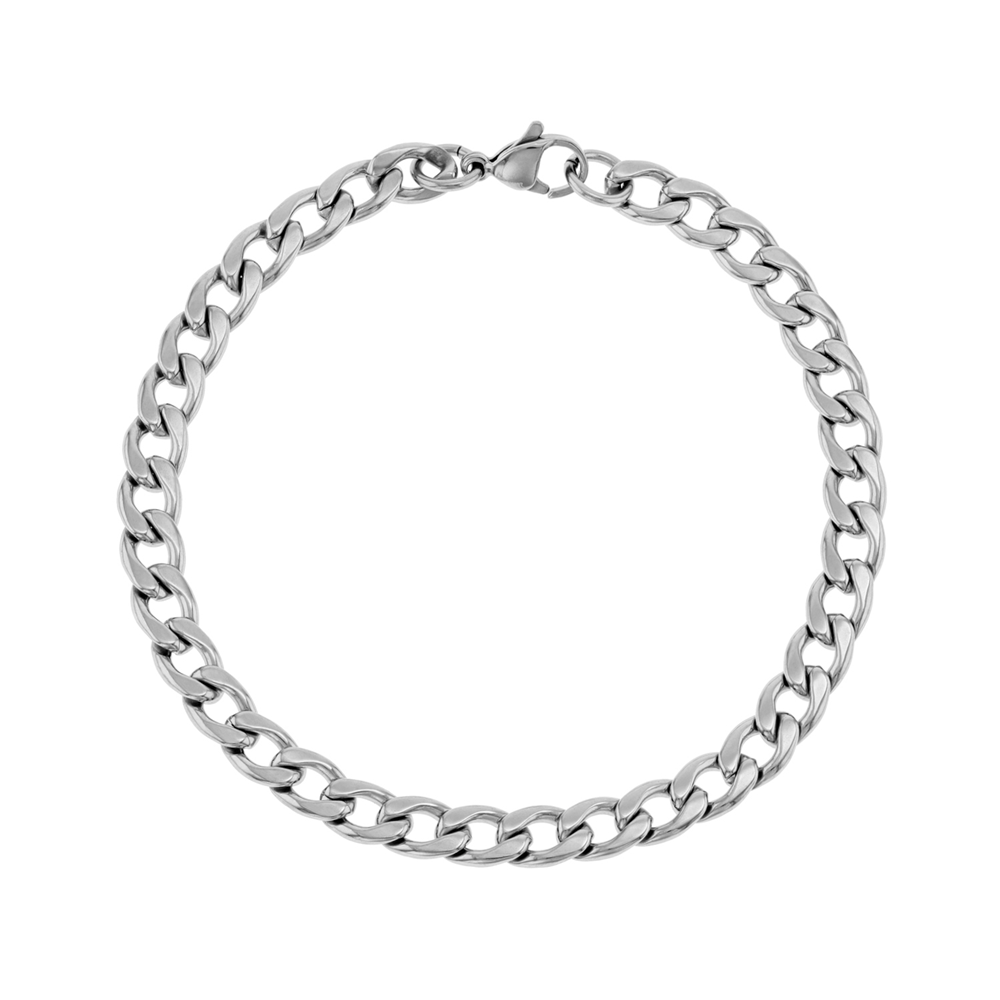 Stainless Steel Men’s Curb Bracelet