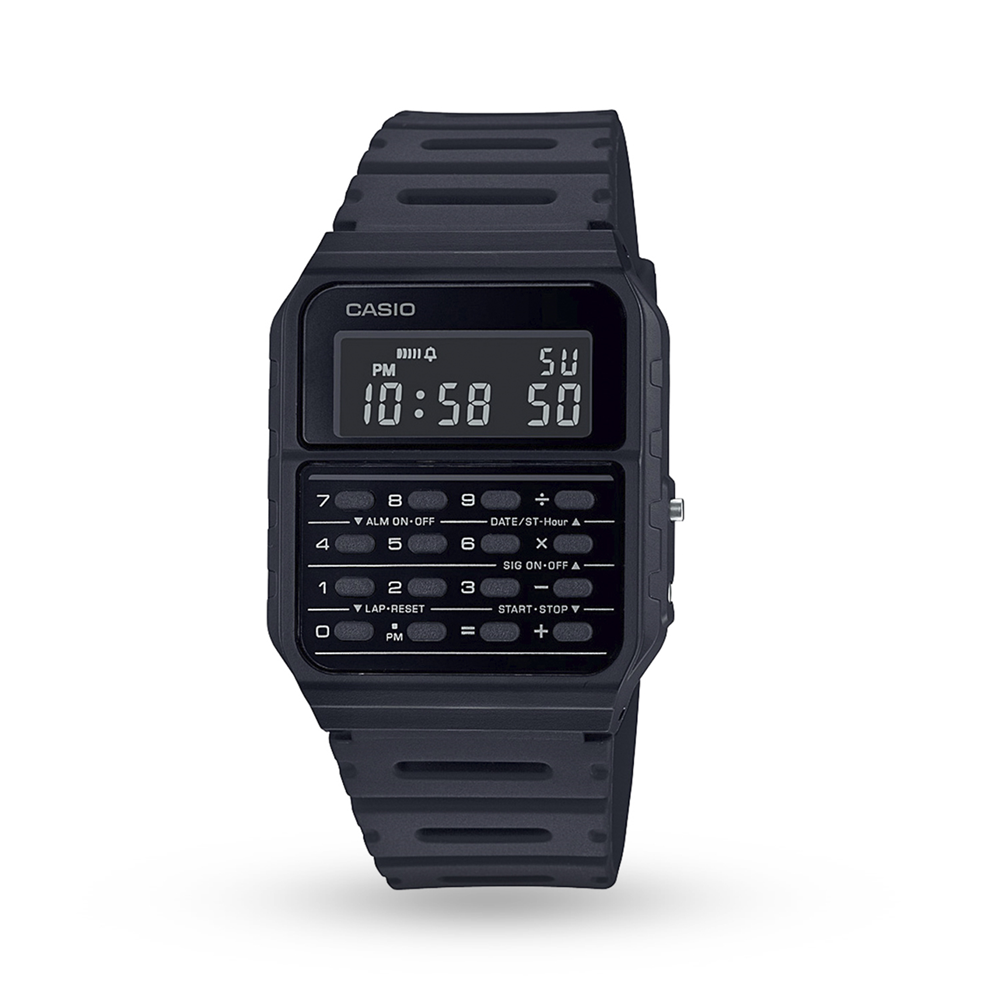 Casio Retro Digital Calculator Black Watch