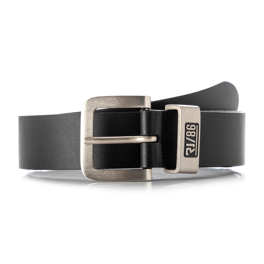 Relay Jeans Men's Metal Loop Black Buckle Belts