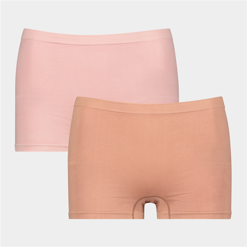 Exact Women's Nude & Pink 2-Pack Seamless Boy Leg Underwear