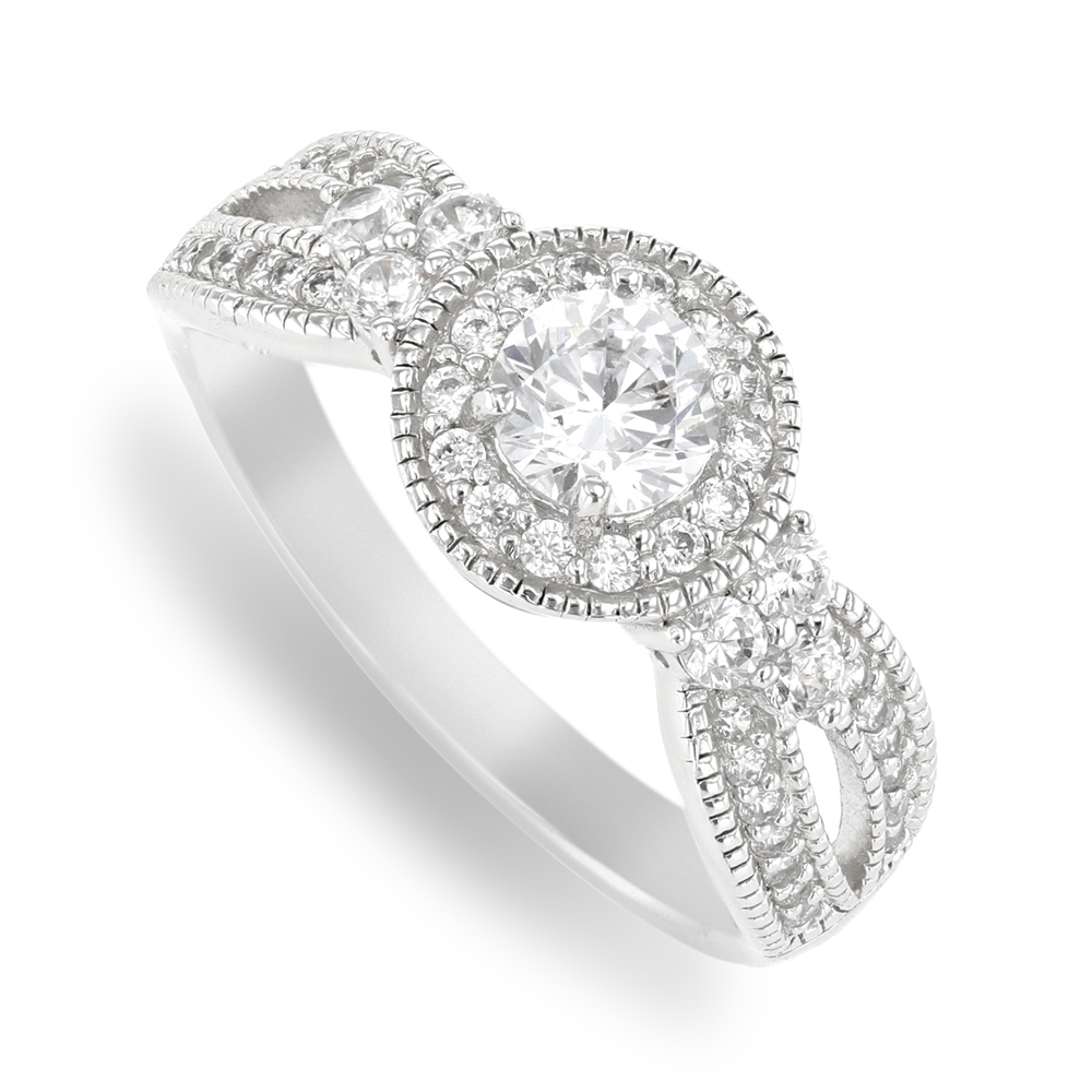Cheté Sterling Silver & Cubic Zirconia Vintage-Inspired Ring