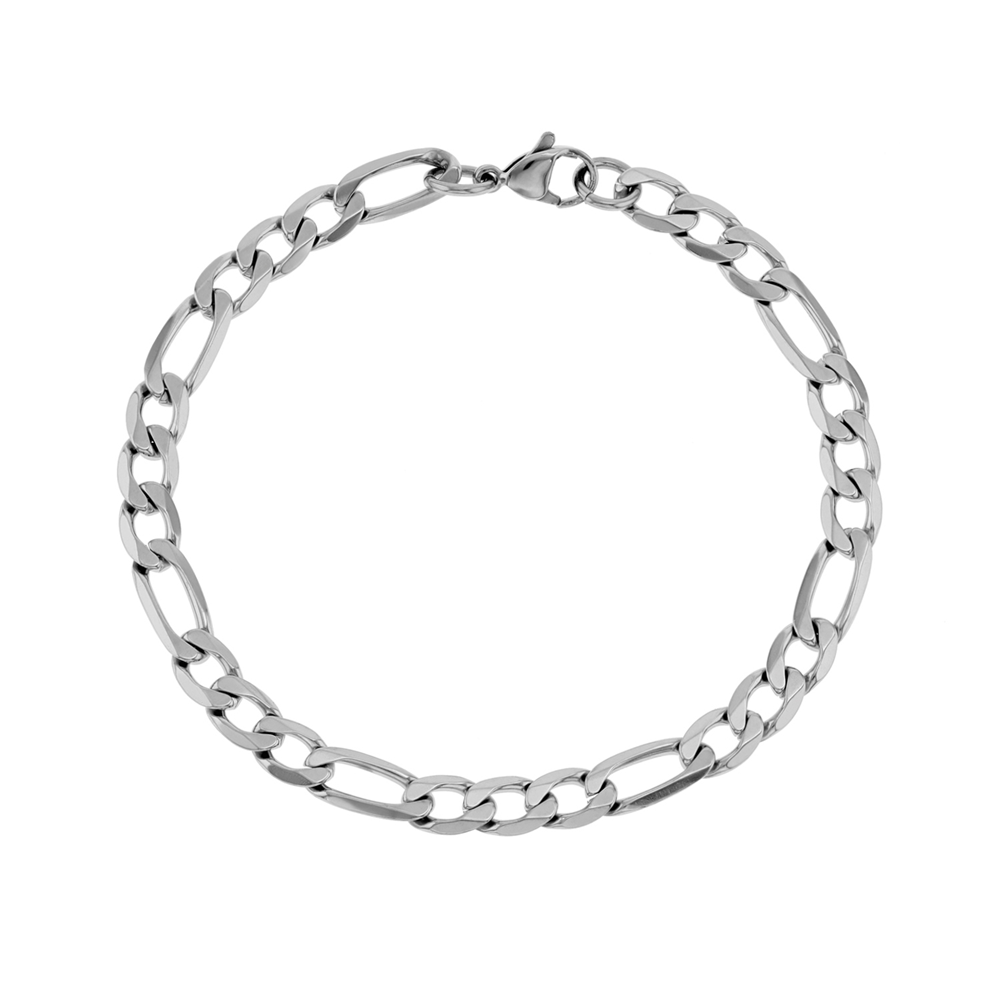 Stainless Steel Men's Figaro Bracelet