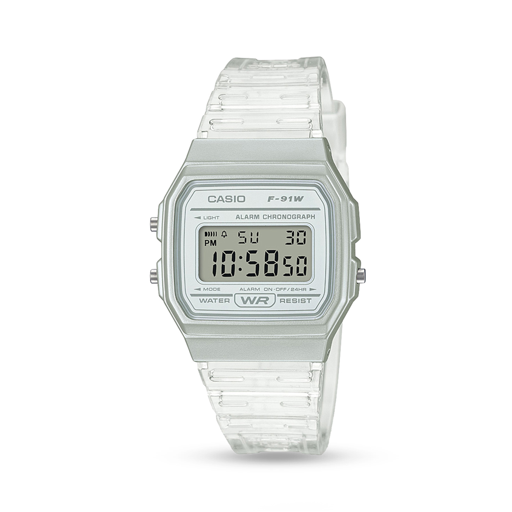 Casio Retro Square Transparent Digital Clear Watch