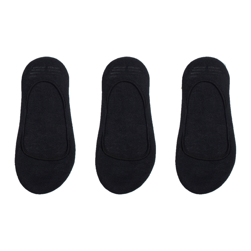 Redbat 3-Pack Invisible Black Socks (4-7)