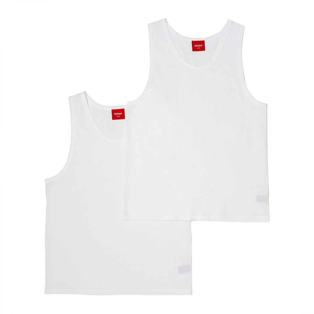 Redbat 2-Pack White Vests
