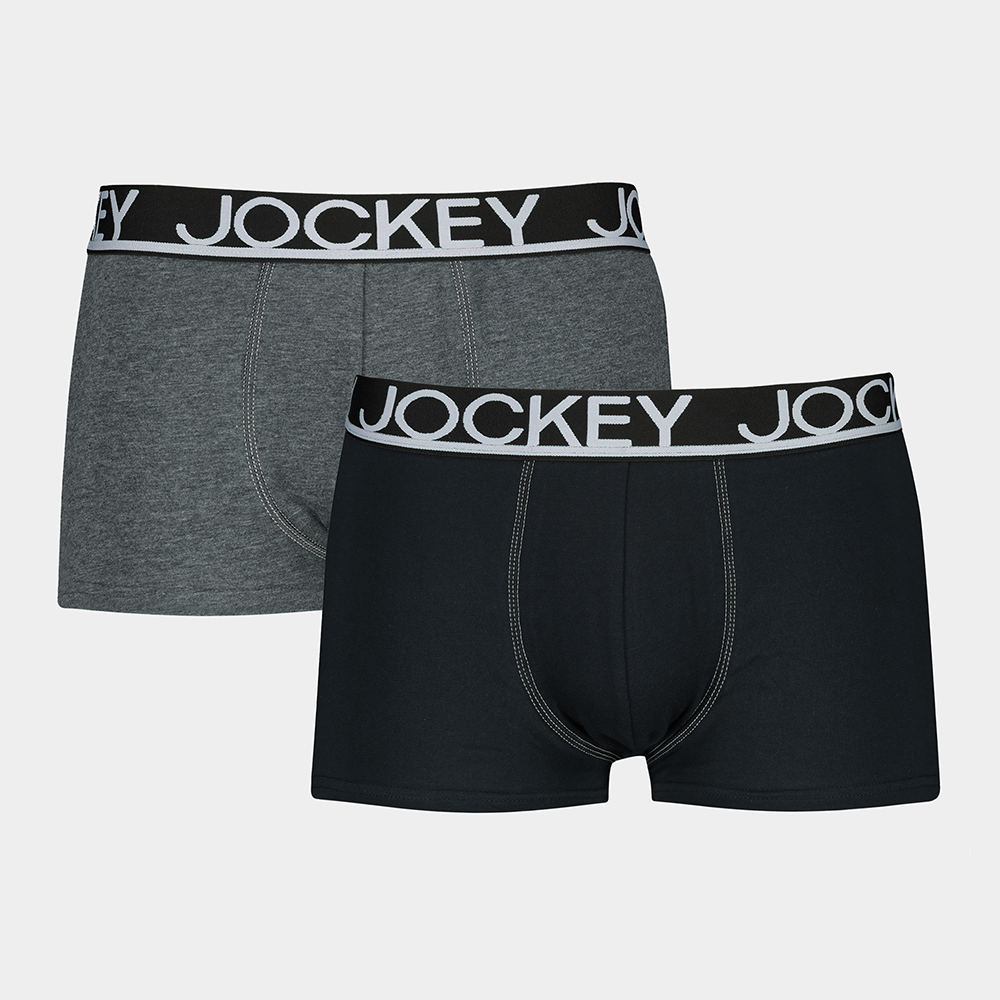 Jockey 2-Pack Charcoal Melange Trunks