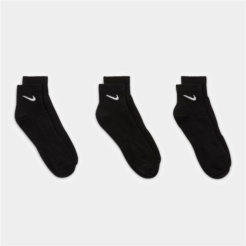 Nike 3-Pack Unisex Everyday Training Lightweight Black Ankle Socks