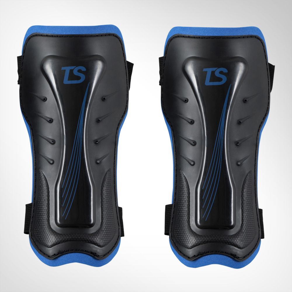 Totalsports Black/Blue Shin Guards