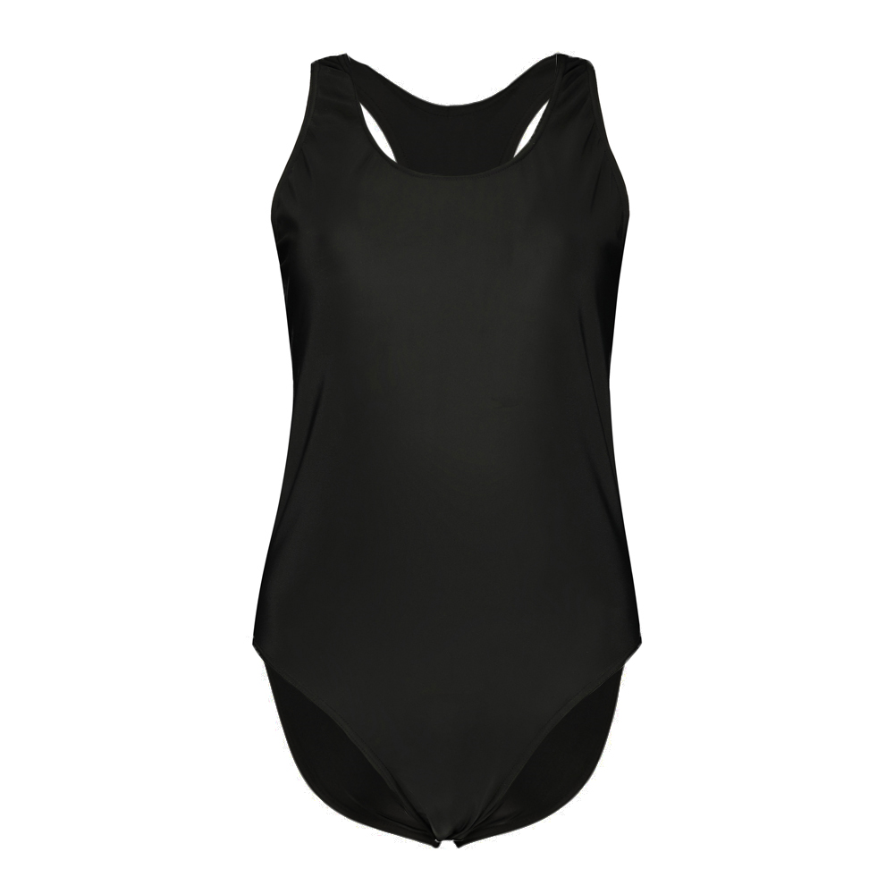 TS Womens Racerback Full Piece Black Swimsuit
