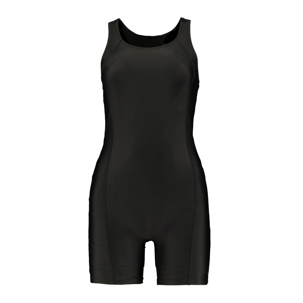 TS Womens Polyester Boyleg Black Swimsuit