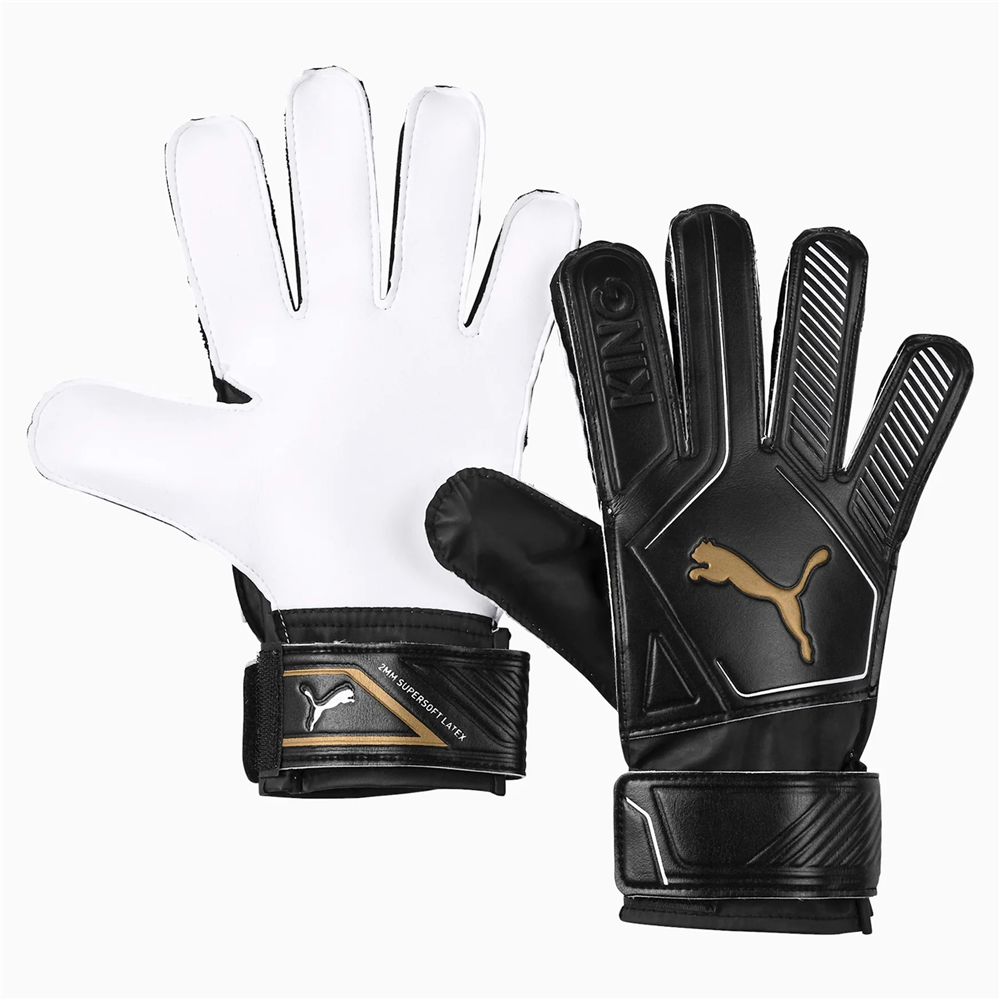 Men's Puma King 4 Black/Gold Goalkeeper Gloves