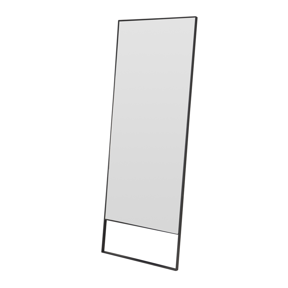 modern leaning mirror metal frame 90x60cm
