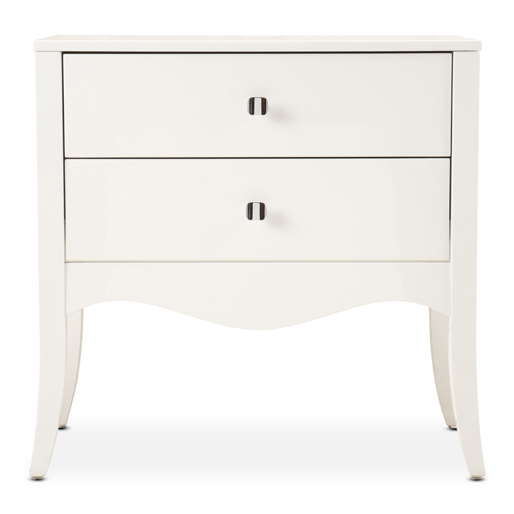Scarlet Bedside Chest White