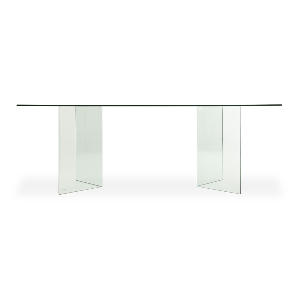 lucent dining table tempered glass  210cm
