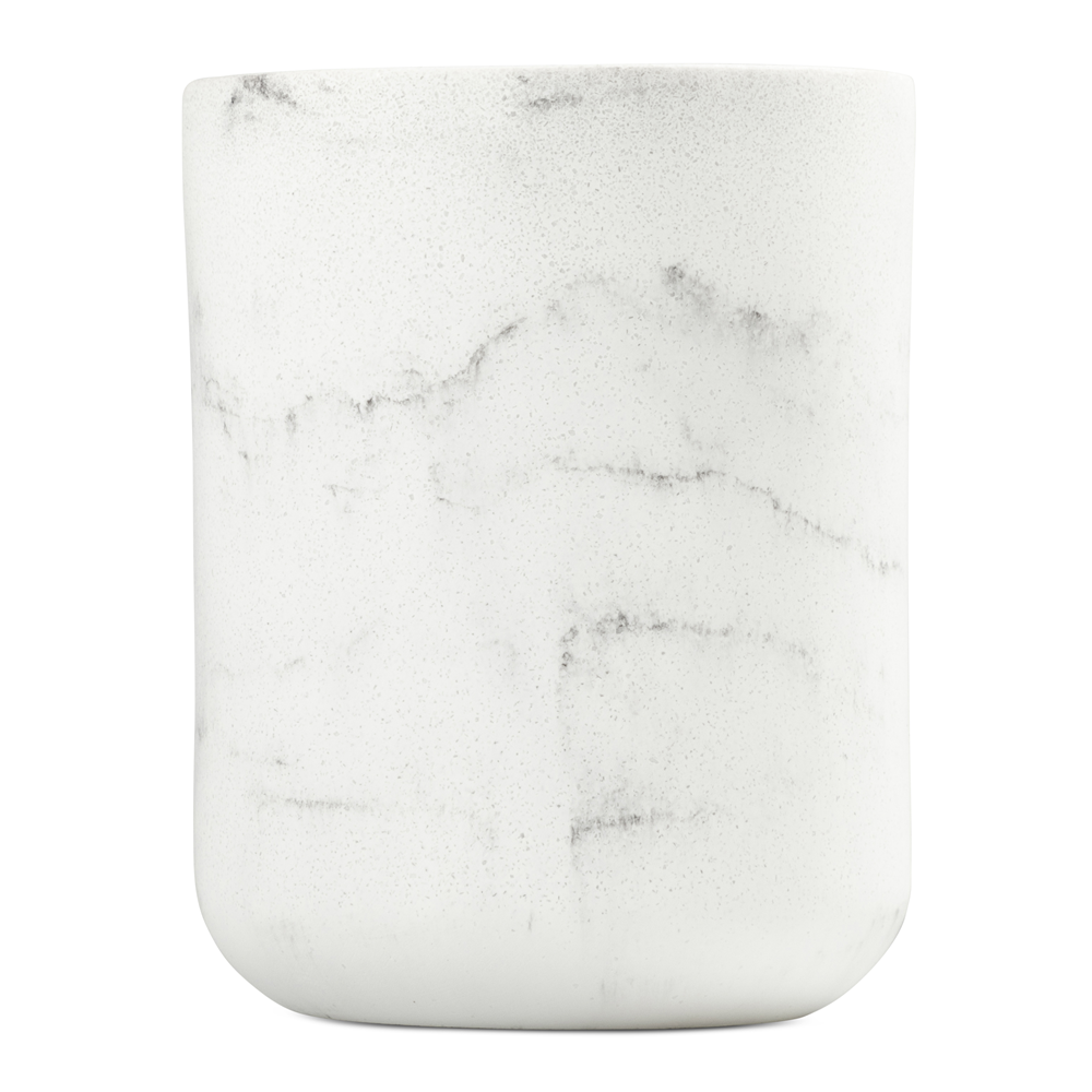 tumbler marble resin white 7x9cm