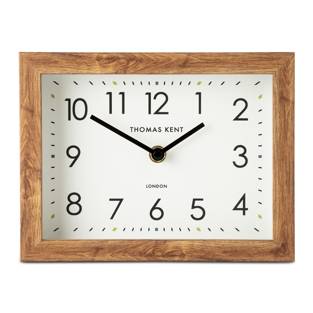 Desk Clock Thomas Kent Walnut 16x21cm