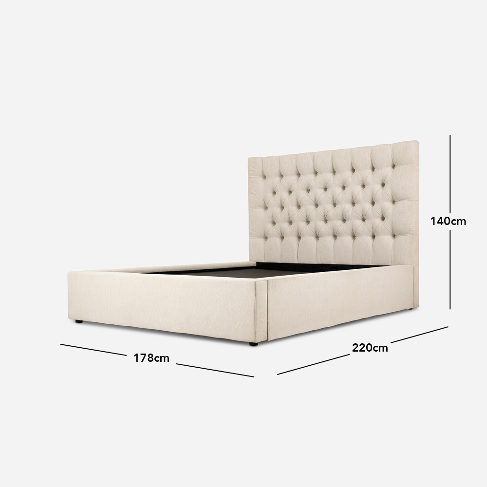 Avery Bed LuxGuard Natural Sesame Extra Length