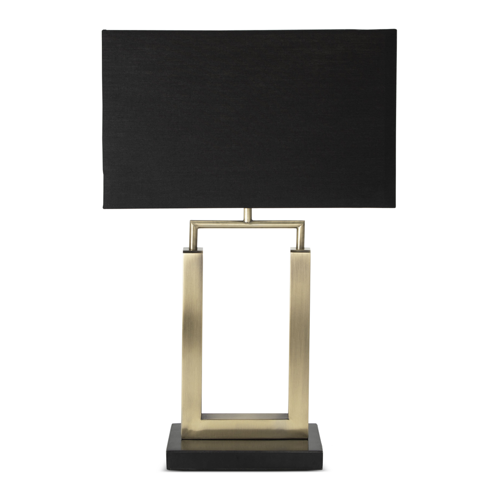Table Lamp Elegant Gold Metal With Shade