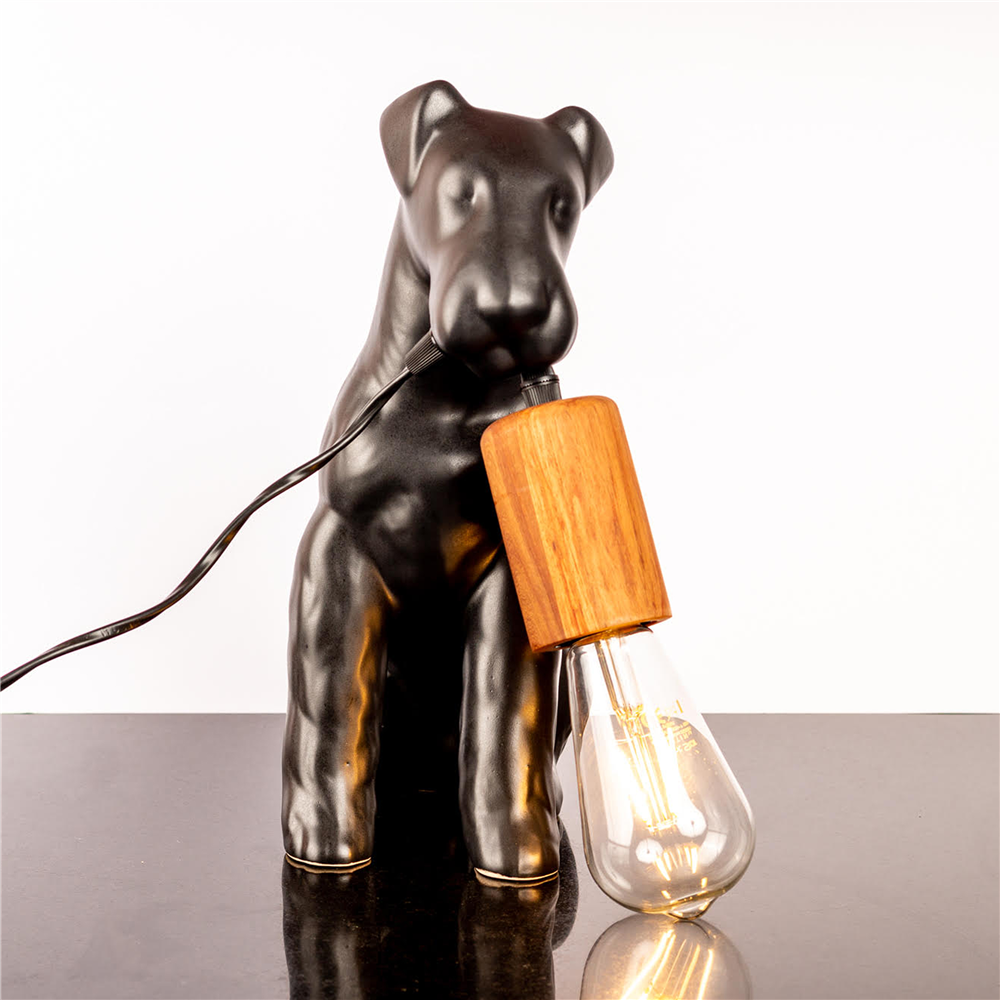 rialheim airedale table lamp gloss black