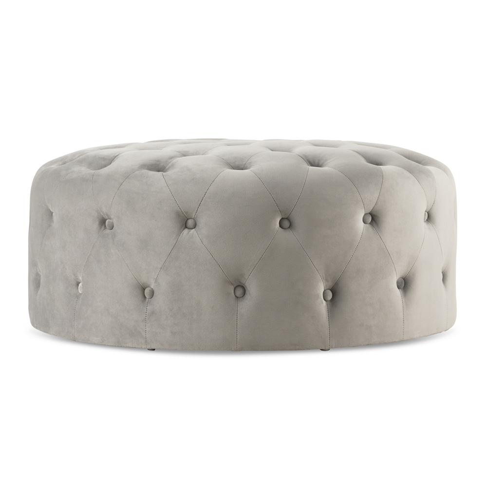 Alyssa Buttoned Fibreguard Velvet Ottoman