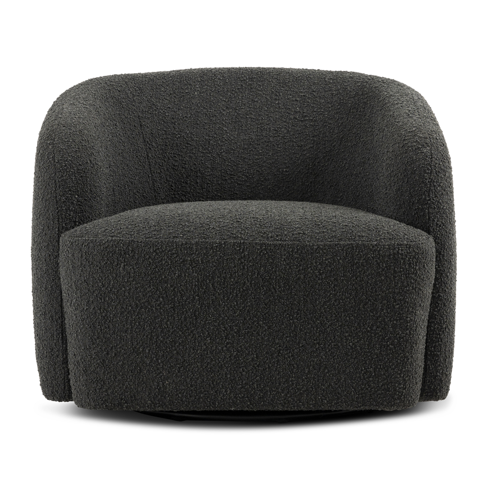 Pale 1 Seater Swivel Boucle Couch