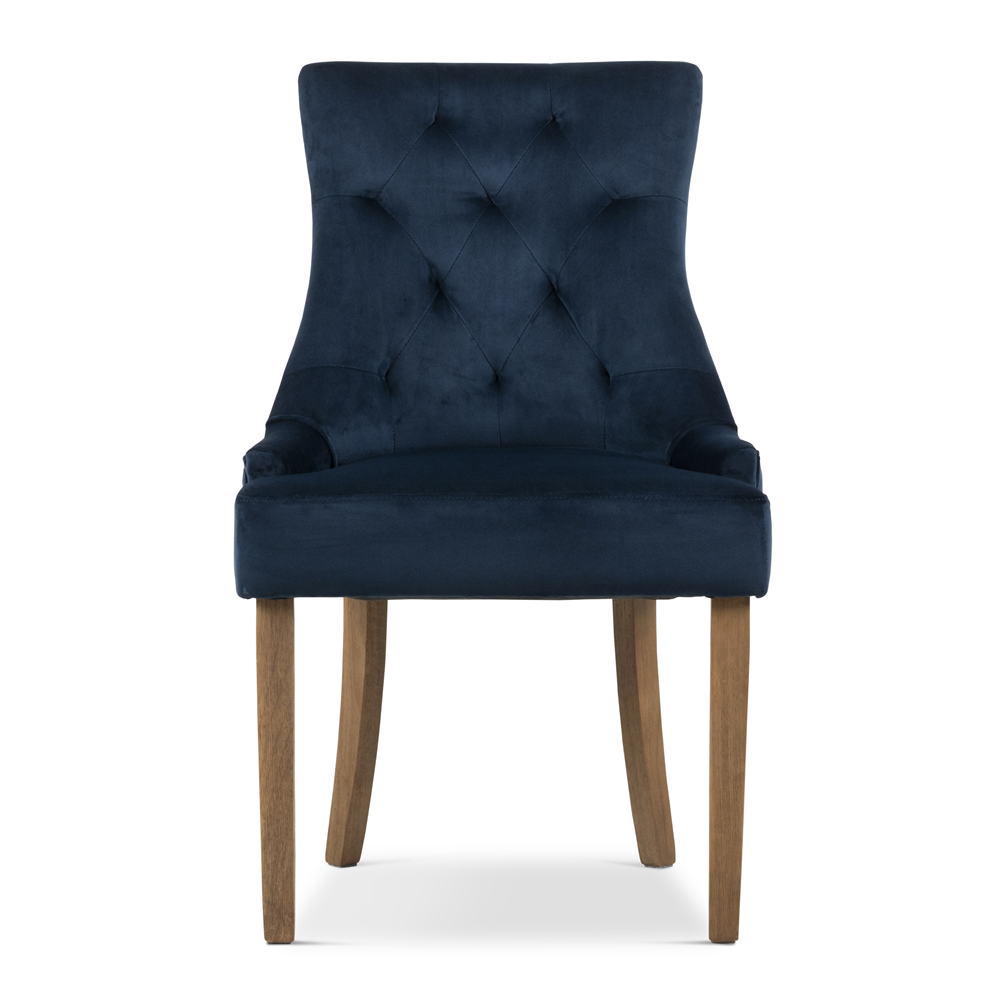 Beth Dining Chair LuxGuard Velvet Silver