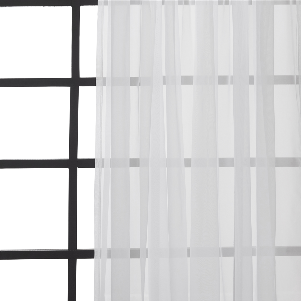 curtain taped sheer voile