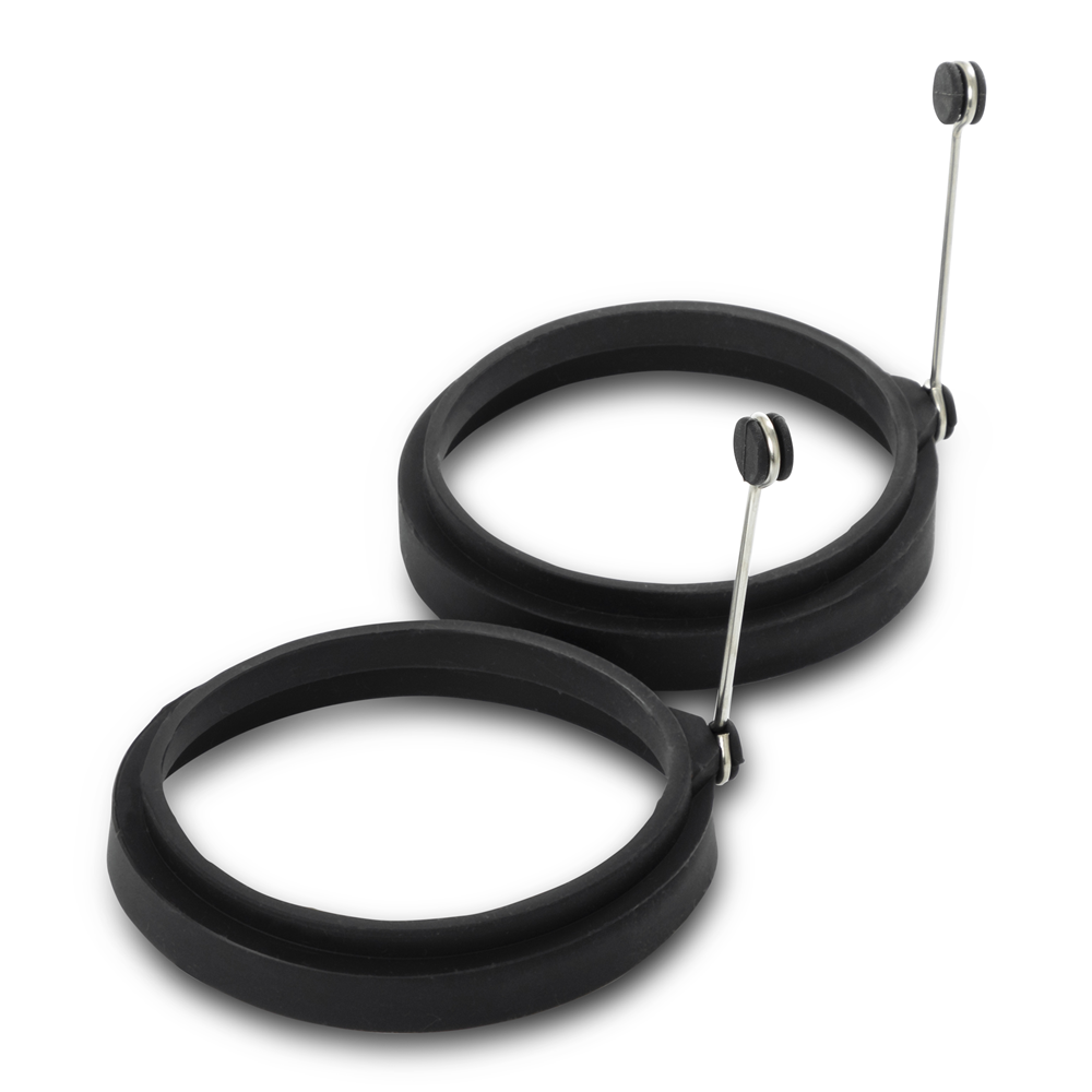 silicone egg rings s/2 black