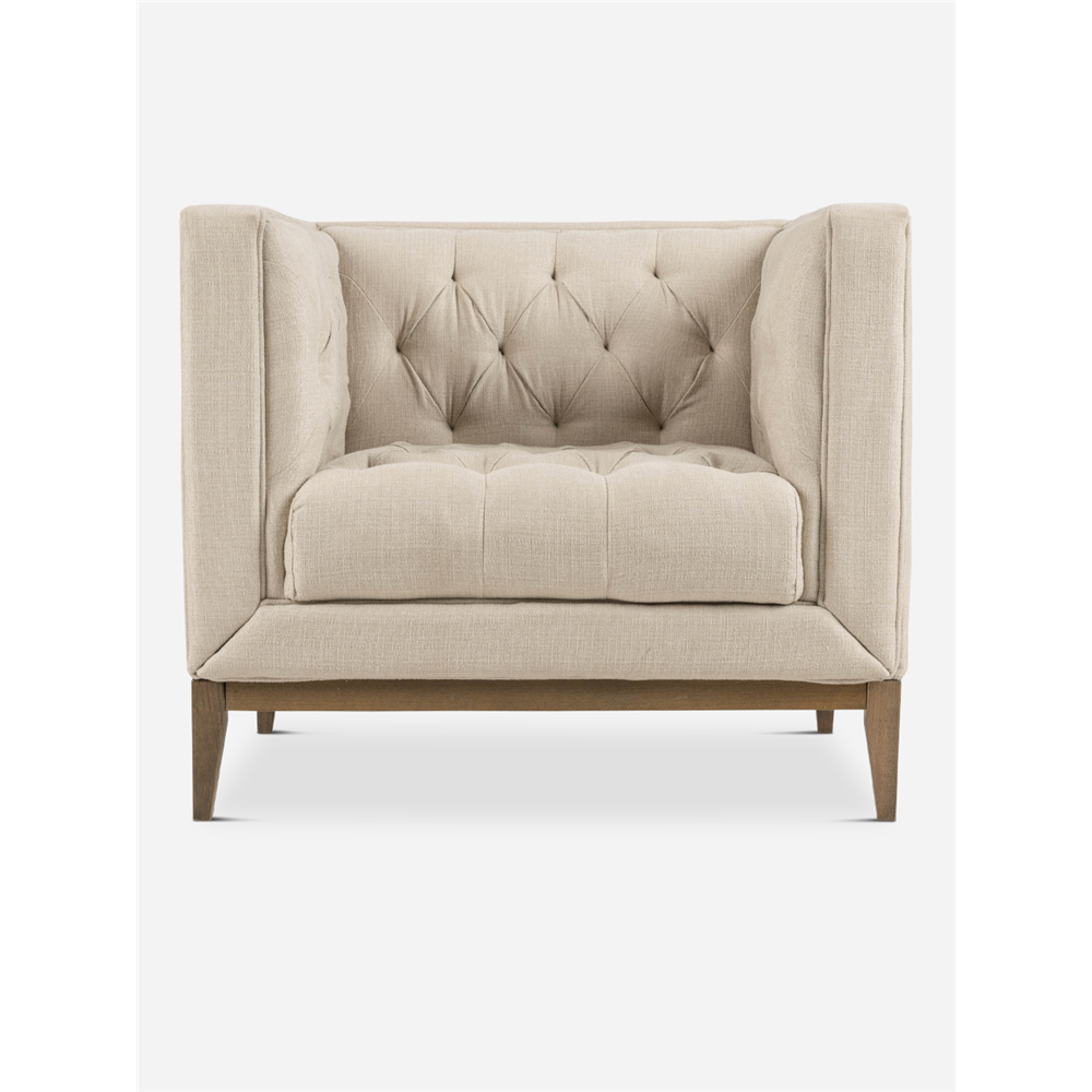 Carin Wood Plinth 1 Seater Couch Jensen Natural