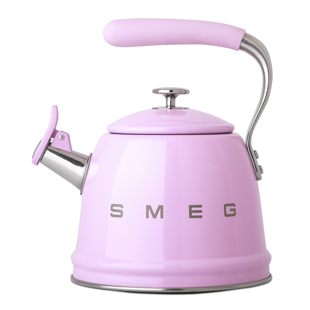 smeg stove top kettle pink 2.3l