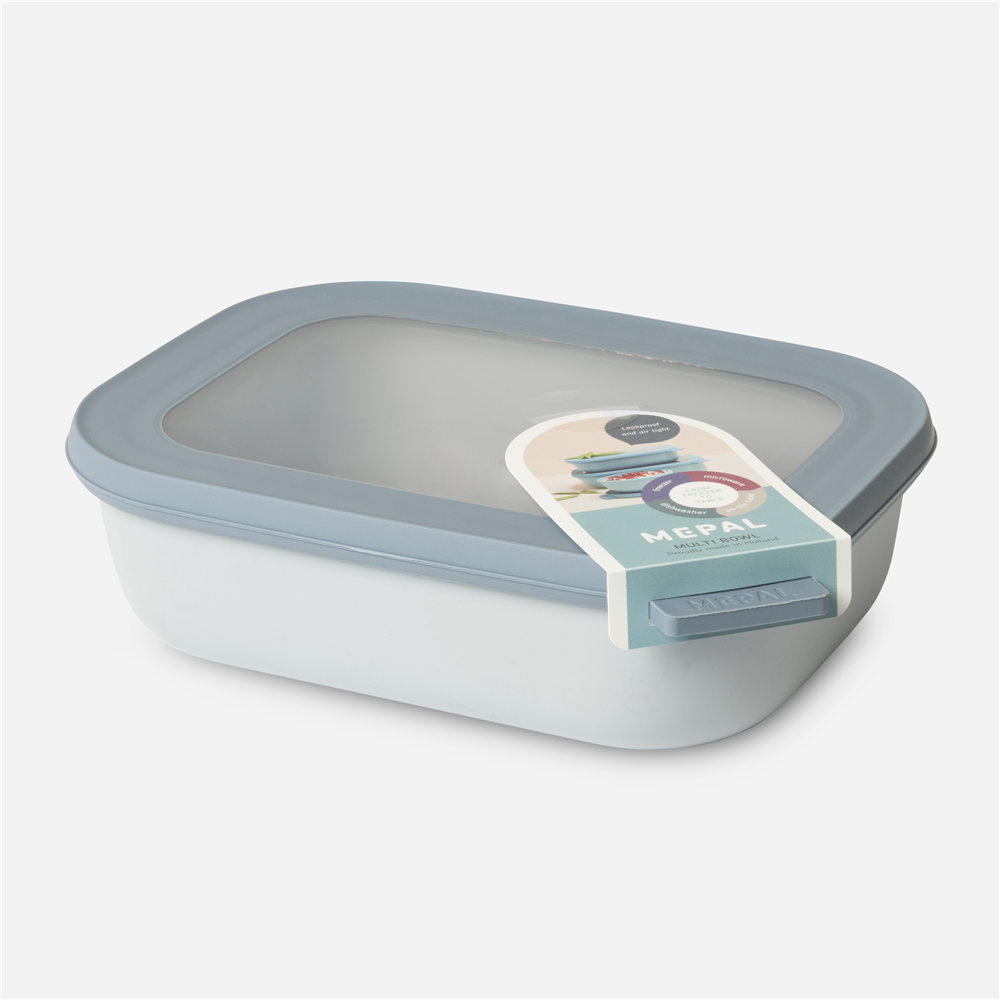 Mepal Bowl Rectangular 1000ml Nordic Blue