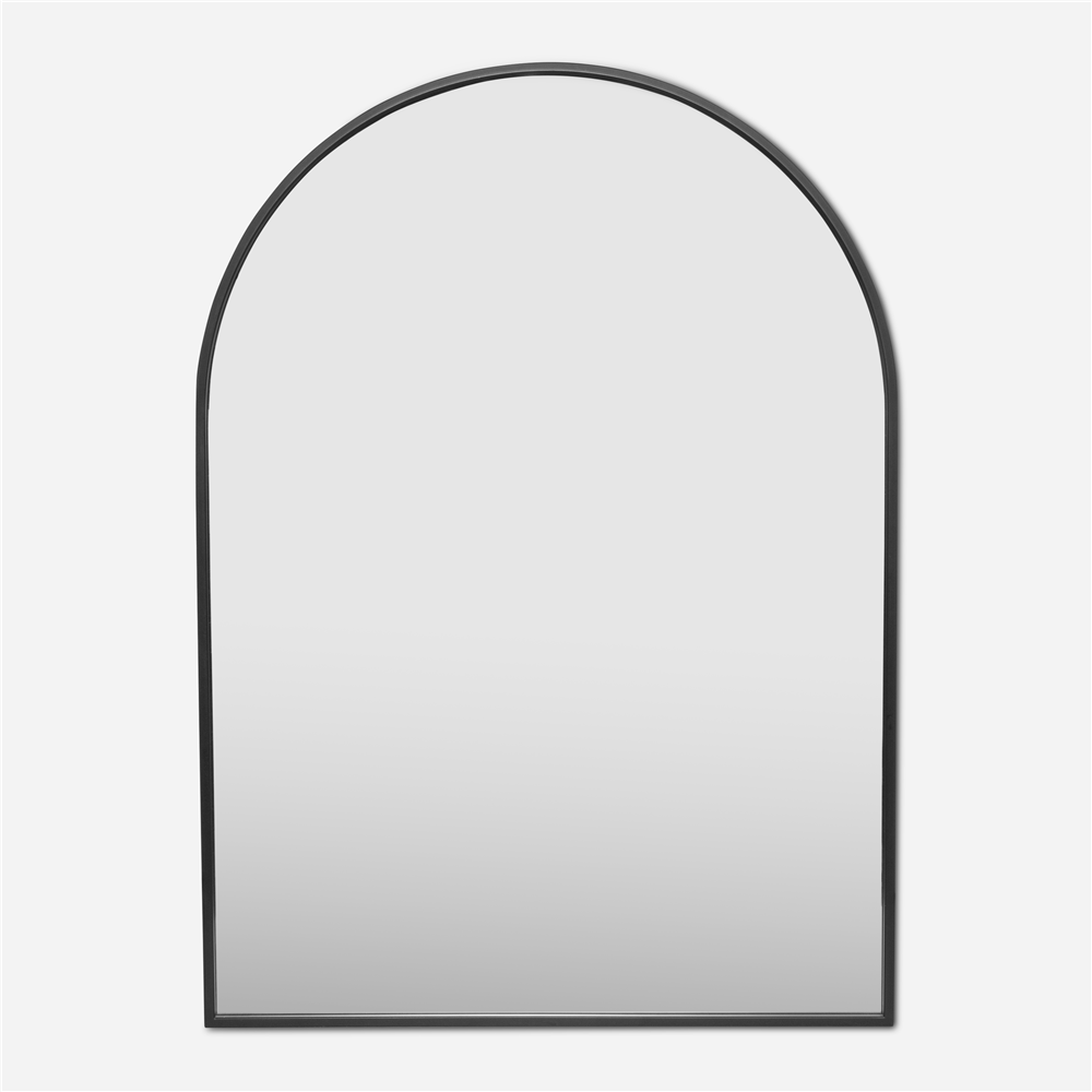 Mirror Arched Black 65 x 90cm