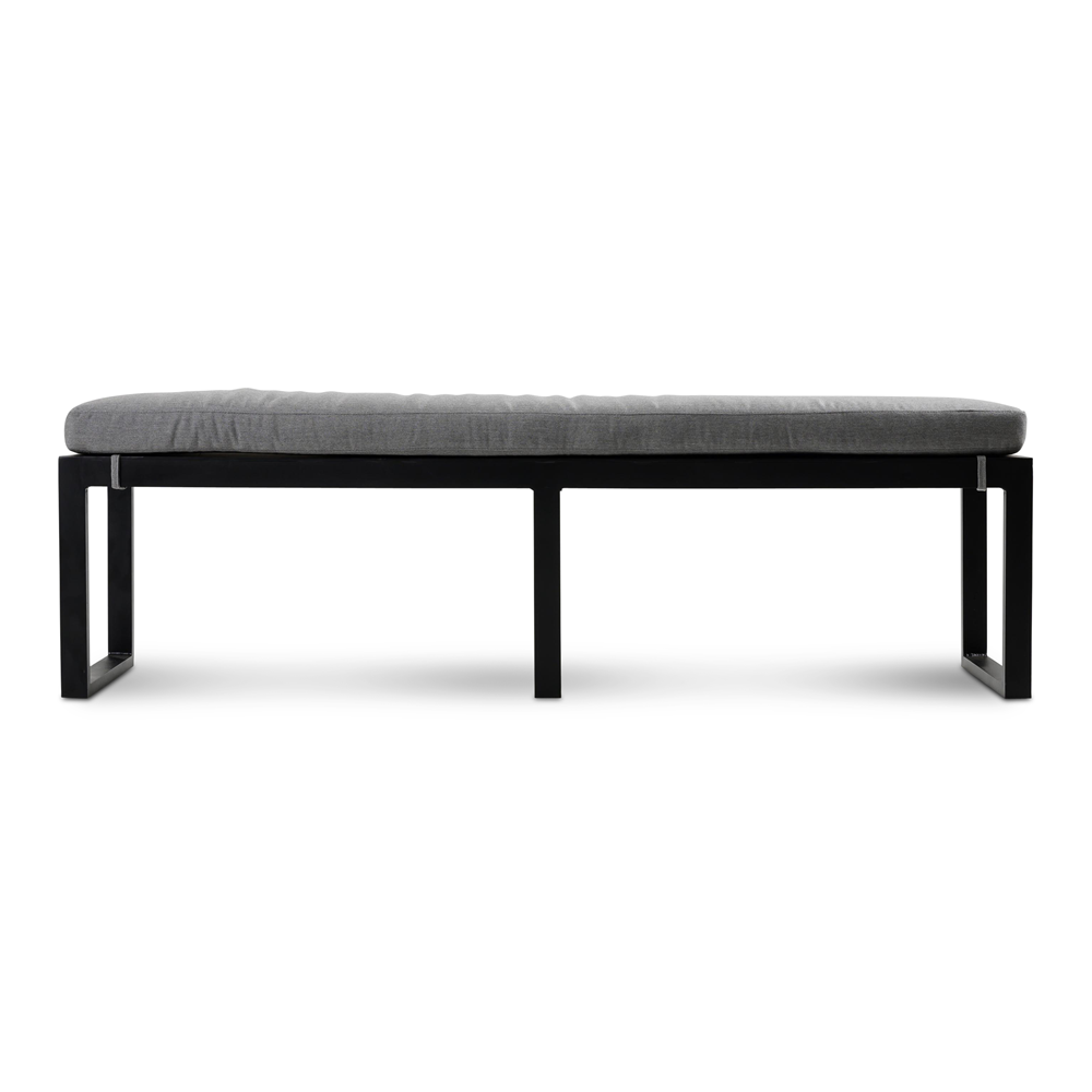 Malaga Bench/Coffee table 220cm Black Including Cushion