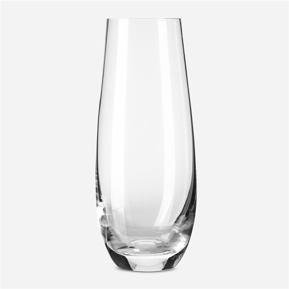 crystal stemless champagne glass