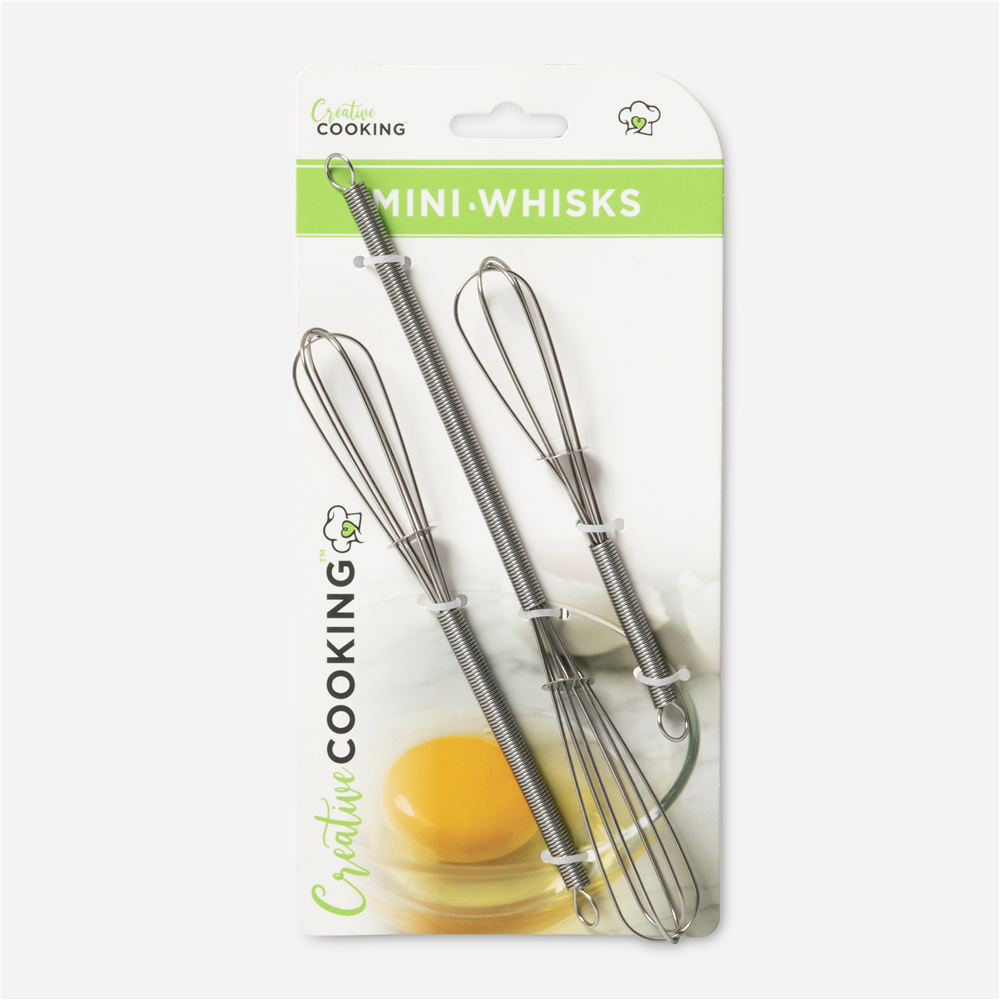 Creative Cooking Mini Whisks 3pc