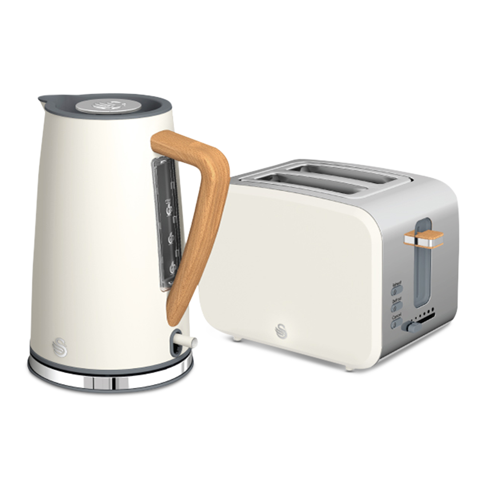 Swan Stealth Breakfast Set White 2pc